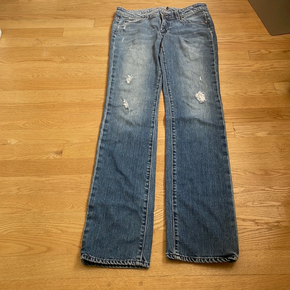 Paige Bootcut, Distressed Denim, Size 25